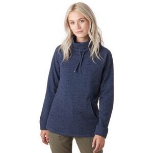 EUC Stoic high-low cowl neck | blue | size large